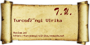 Turcsányi Ulrika névjegykártya
